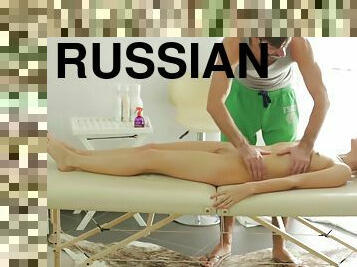 Sabrina Moor In Russian Relaxation - Young Girl Gets Fucked During Massage