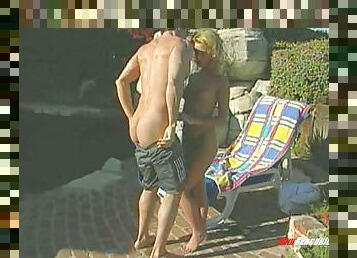 Things get wild by the pool when the pool guy nails this hottie