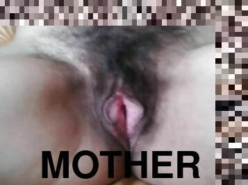 58-year-old Latin mother after fucking shows her hairy pussy wide open for him to make him cum and f