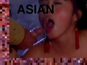 Asian chick gets dicked in doggy style and cummed in mouth