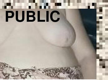 masturbação, orgasmo, público, amador, brinquedo, bbw, carro, sozinho