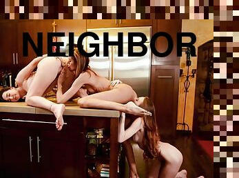 Spying On The New Neighbors - Jillian Janson, Kylie Le Beau And Karlee Grey