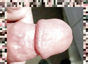 baignade, masturbation, énorme-bite, gay, douche, solo