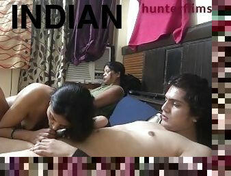 After smoking Weed , hunter fucks indian sonam instead of fucking both indian women