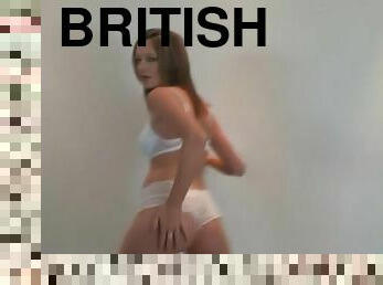 Lace boyshort panties are stunning on a British babe