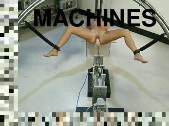 Hot Brunette Cece Stone Getting Fucked by Machine in Bondage Video