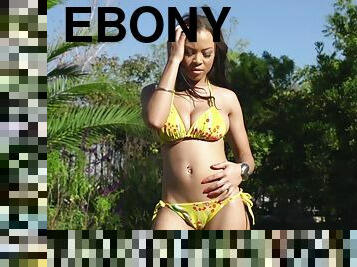 Sizzling Ebony-Skinned Pornstar Enjoying A Hardcore Threesome Fuck In Her Living Room