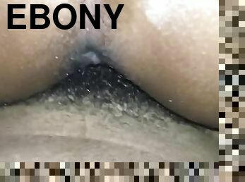 Ebony with fat pussy takes backshots