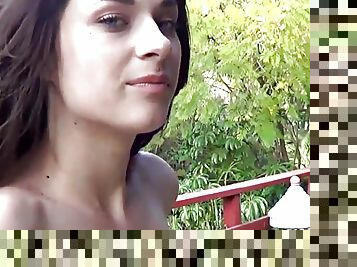 Hot Britney with perfect tits and Blowjob Outdoor