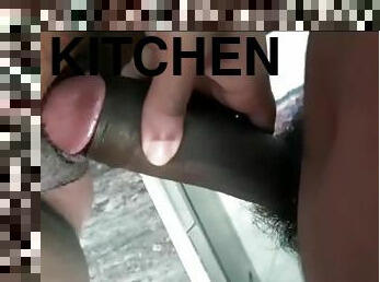 Hot Pussy & dick sexy rubbing in kitchen