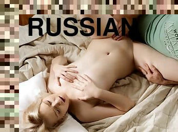 Delightful Russian blonde princess Patricia enjoys a schlong