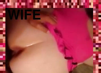 Wife Stinky Pussy Raw Fucked From The Back Stretching Her Pink Hole & Cream Pie
