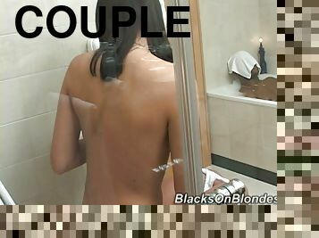 Interracial Couple Hooks Up in the Bath and in the Bedroom