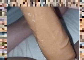 watch me cum all over thick 8in dildo