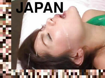 Hot japanese receives facial
