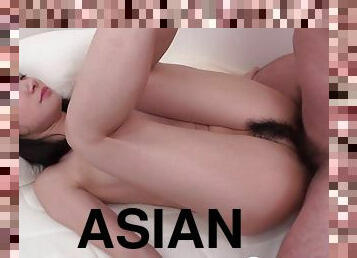 Asian cutie loves getting a warm creampie