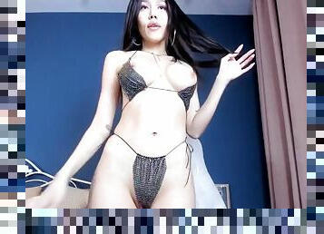 Busty asian model on cam