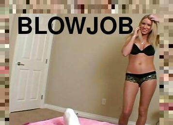 Hot Blonde With Perfect Rounded Ass Is Ready For Blowjob And Facial
