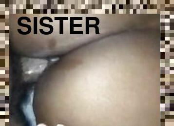 Sisters ebony friend let’s me fuck