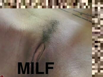 Milf with big tits is feeding that huge cock