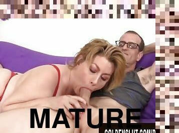 Golden Slut - Big Cock for a Blonde Matures Mouth Compilation
