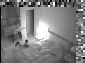 This video was taken by the security cam in the hotel room