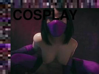 Purple Girl Ridding Large COck!