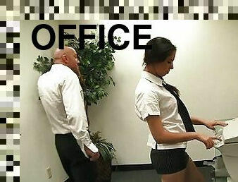 New Hot Tight Pussy Secretary from the Office rides the Big Dick Boss to get a warm facial cumshot