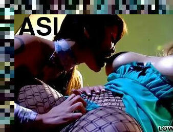 Gorgeous Asian women erotic tease play