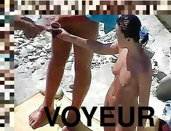 Voyeur Couples at a Nude Beach Caught By Hidden Spy Cam