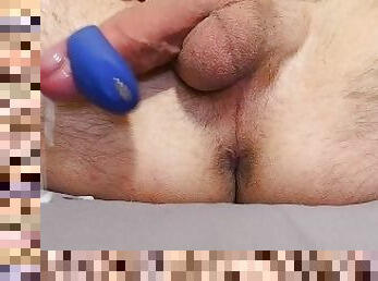 Anus sphincter spasms and convulsions, cumming hands free from ring vibrator