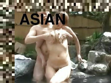 Hot Asian Babes Sexual Seduced Older Men Public Bath