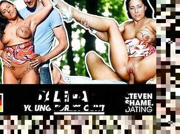 CUM and GO!! Public Park QUICKIE: Talena - StevenShameDating