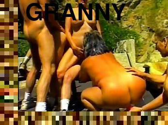 Watch Granny Get Bent Over And Fucked In Her Pierced Pussy