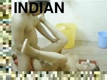 Indian gf bf in bathroom