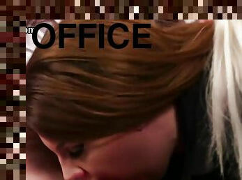 CFNM dominas blowing sub in office fellatio session