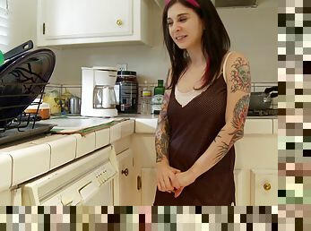 Tattoos are beautiful on cute cocksucking pornstar Joanna Angel