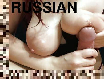 Titfuck With Russian Busty Teen / Cum In Huge Natural Boobs / Titjob Fetish
