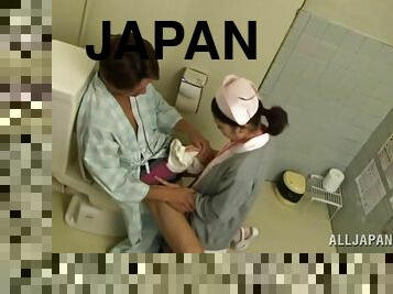 Kinky Japanese Nurse Sucks and Fucks in the Shower