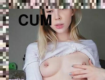 Webcam masturbation very hot blonde teen show cum on webcam