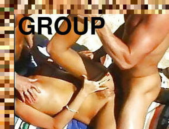 seks-partili-alem, açıkhava, bağbozumu, grup-sex, plaj, retro, üç-kişilik-grup, bikini