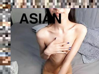 Asian skinny brunette