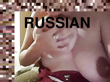 Juicy Russian student with saggy breasts