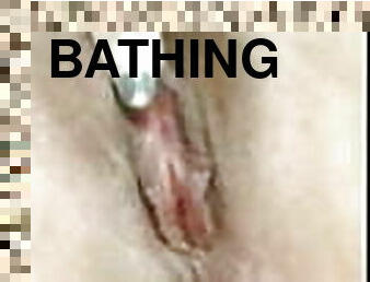 mandi, mastubasi, vagina-pussy, mainan, ketat, mandi-shower