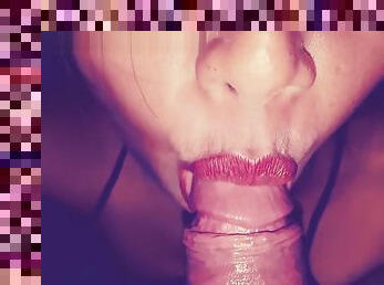 Blowjob cum in the mouth, Sexy girl. Mamada de hermanita sexy con lechita