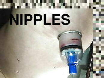 NIPPLE SUCTION - RED PYRAMIDE DILDO PURPLE GLOVES SISSY GAY