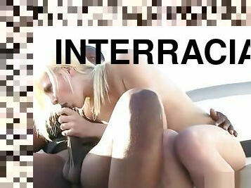 Seducing girl featuring an amazing interracial porn video