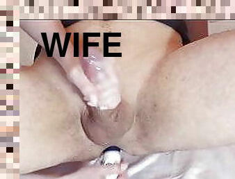 Wifey Handjob with Prostate Massage Vibrator