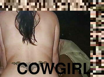 cavalgando, cowgirl, pénis