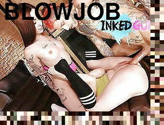 Inked Gurlz - Two Tattooed Hotties Fuck a Bad Boy